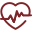 Icona cuore con grafico